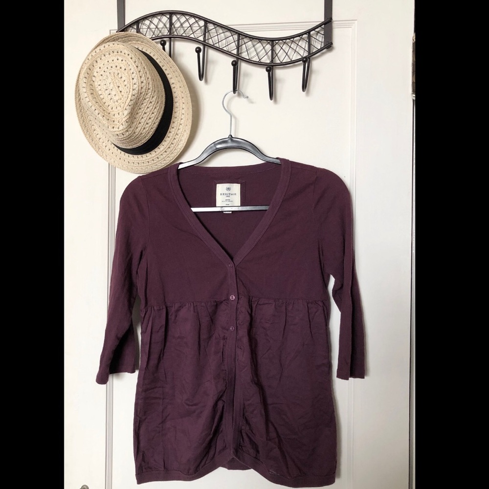 SALE: Heritage Burgundy Lightweight Cardigan Shirt